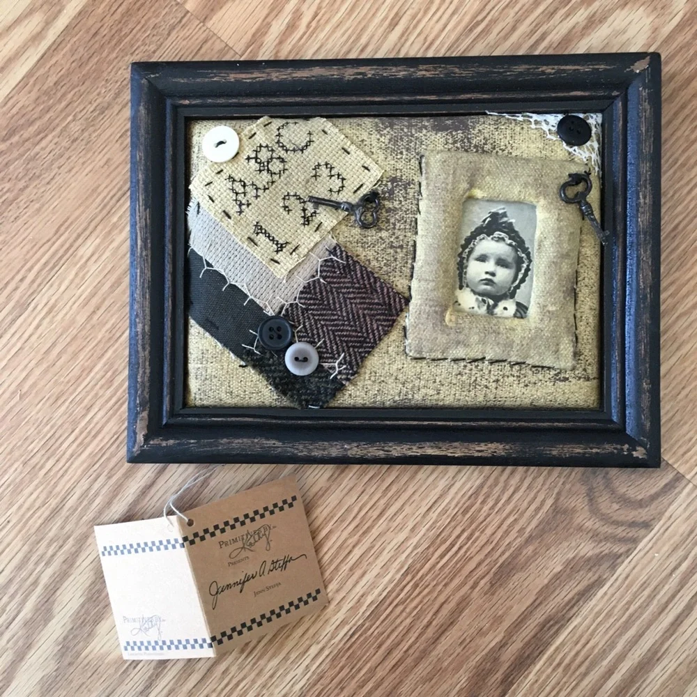 Primitives by‎ Kathy vintage style picture frame black chalk paint finish
